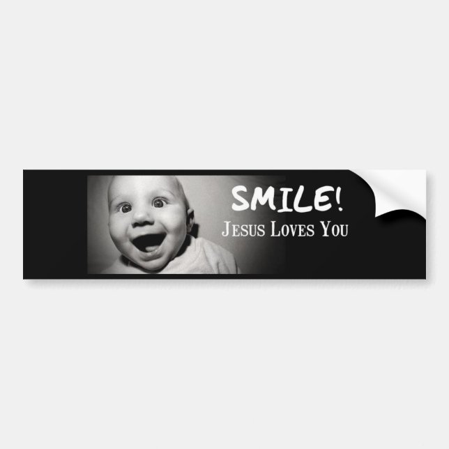 AUTOCOLLANT DE VOITURE SOURIRE ! (Devant)