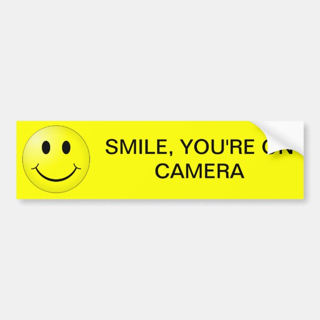 Autocollant De Voiture SOURIRE, VOUS êtes SUR L'APPAREIL-PHOTO (Devant)