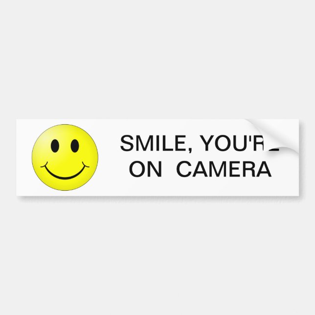 Autocollant De Voiture SOURIRE, VOUS êtes SUR L'APPAREIL-PHOTO (Devant)