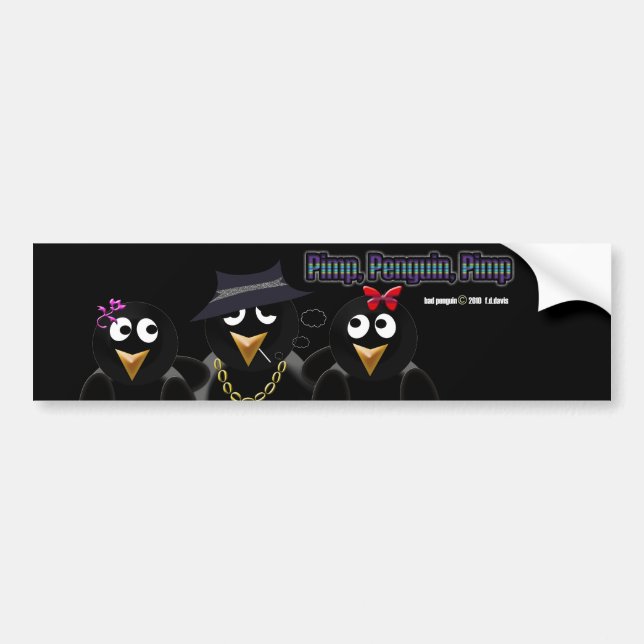 Autocollant De Voiture Souteneur de pingouin de souteneur (Devant)