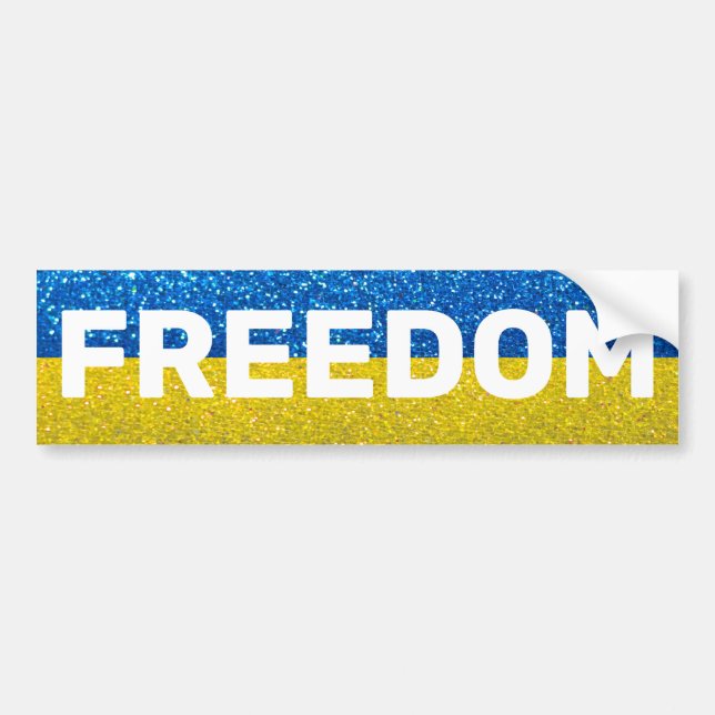 Autocollant De Voiture Soutenez le drapeau ukrainien de l'Ukraine Parties (Devant)