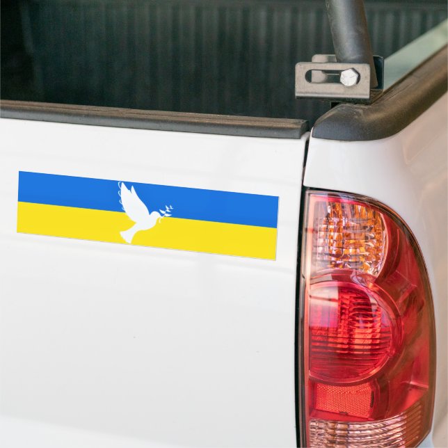 Autocollant De Voiture Soutenez l'Ukraine Sticker Peace Dove Freedom (Sur camion)