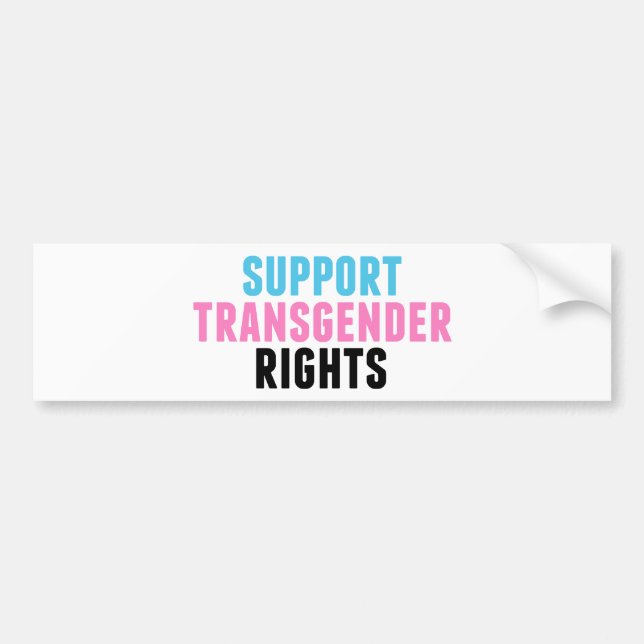 Autocollant De Voiture Soutenir les droits des personnes transgenres (Devant)