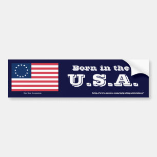 Autocollant De Voiture Soutenu aux Etats-Unis
