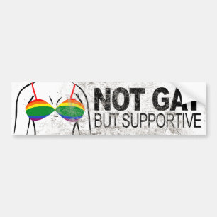 AUTOCOLLANT DE VOITURE SOUTIEN-GORGE NON GAI MAIS DE SUPPORT - .PNG