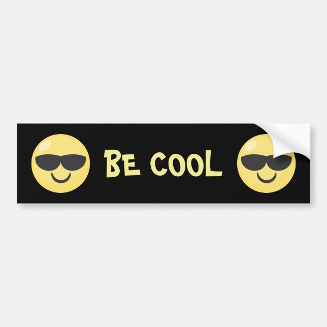 Autocollant De Voiture Soyez adhésif pour pare-chocs frais d'Emoji de (Devant)