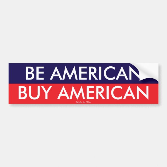 Autocollant De Voiture Soyez Américain Achetez Un Bumper Sticker Américai (Devant)
