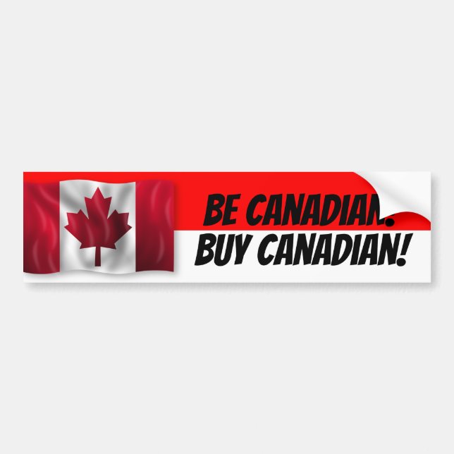 Autocollant De Voiture Soyez Canadien Acheter Canadien (Devant)