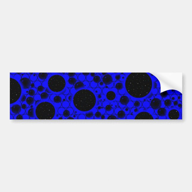 Autocollant De Voiture Space Bubble Spots - Bleu (Devant)