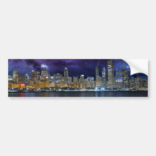Autocollant De Voiture Spacey Chicago Skyline