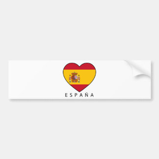 Autocollant De Voiture Spain heart with black ESPANA
