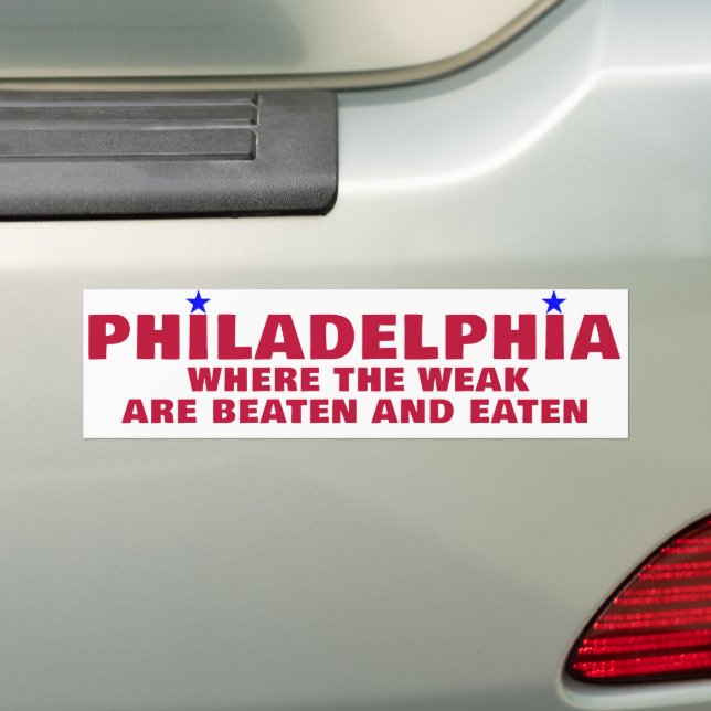 AUTOCOLLANT DE VOITURE SPORTS PHILADELPHIQUES (En voiture)