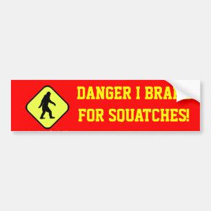 Autocollant De Voiture Squatches de danger en avant
