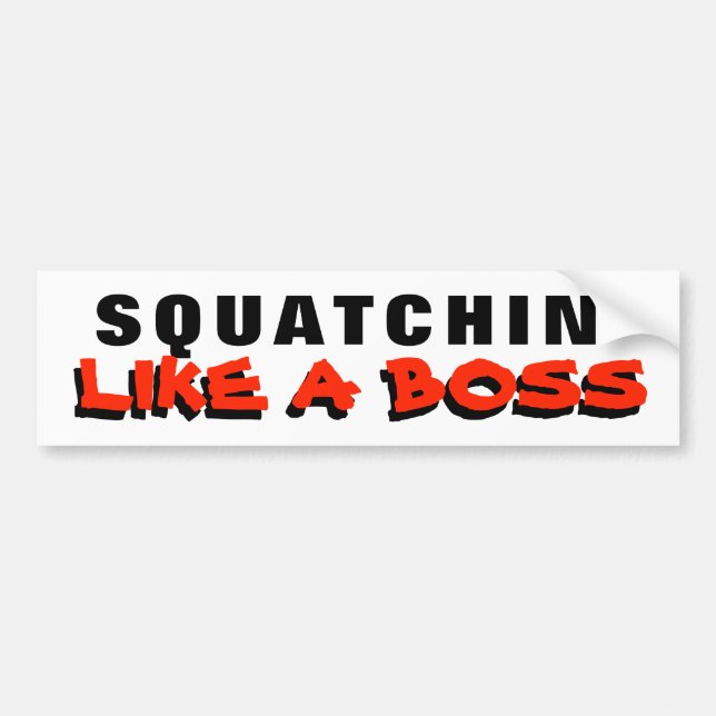 Autocollant De Voiture Squatching comme un patron (Devant)