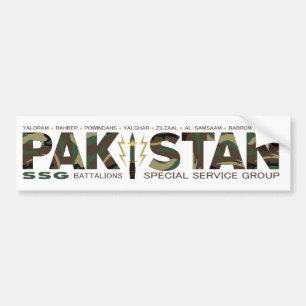 AUTOCOLLANT DE VOITURE SSG PAKISTAN