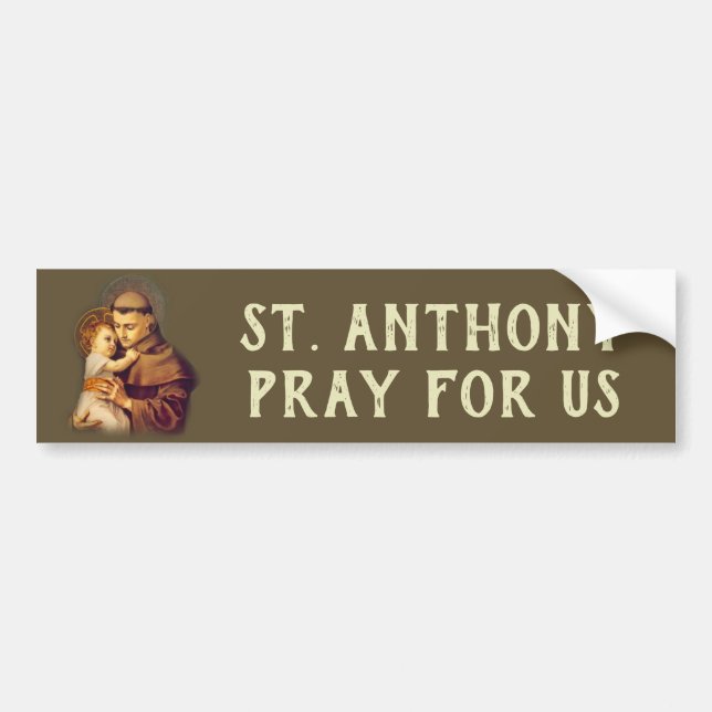 Autocollant De Voiture St Anthony de bébé Jésus de Padoue (Devant)