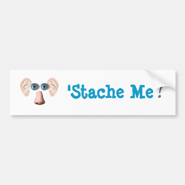 Autocollant De Voiture 'Stache-Moi ! (Devant)