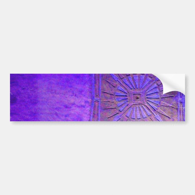 Autocollant De Voiture STAR DU MATIN Bleu pourpre, Monogramme (Devant)