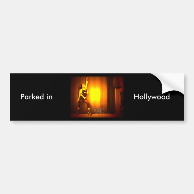 Autocollant De Voiture Stationné à Hollywood Bumpersticker (Devant)