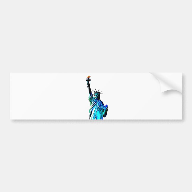 Autocollant De Voiture Statue bleue de Lady Liberty (Devant)
