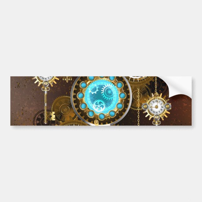 Autocollant De Voiture Steampunk Rusty Background (Devant)