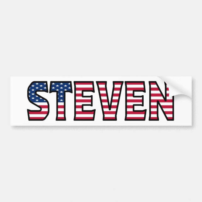 Autocollant De Voiture Steven Nom Vorname USA Aufkleber Sticker Auto (Devant)
