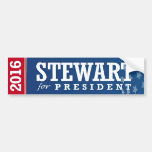 AUTOCOLLANT DE VOITURE STEWART POUR LE PRÉSIDENT 2016