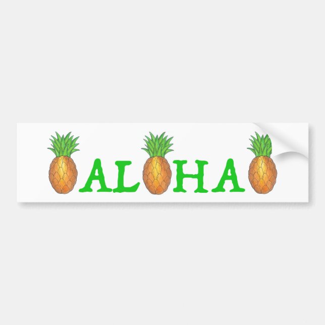 Autocollant De Voiture Sticker à ananas ALOHA Tropical Hawaii (Devant)