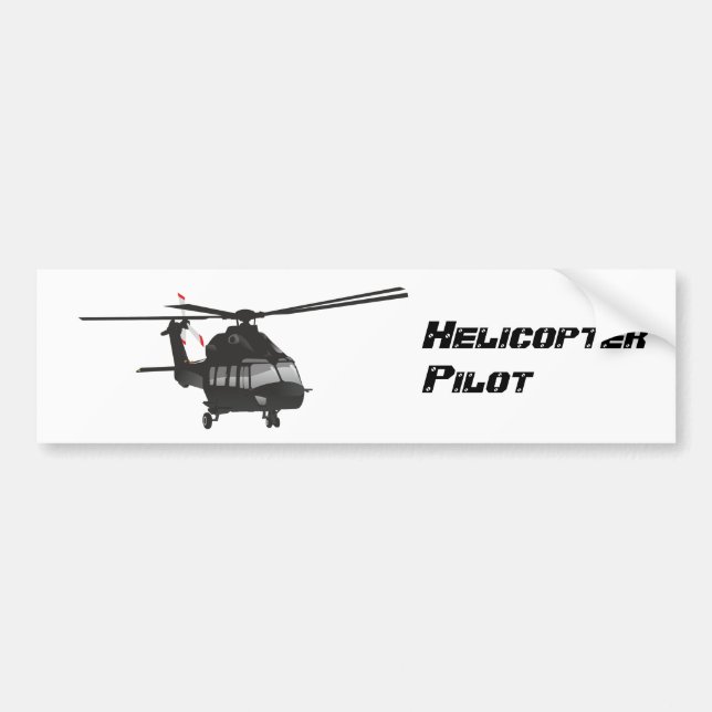 Autocollant De Voiture Sticker à hélicoptère noir (Devant)