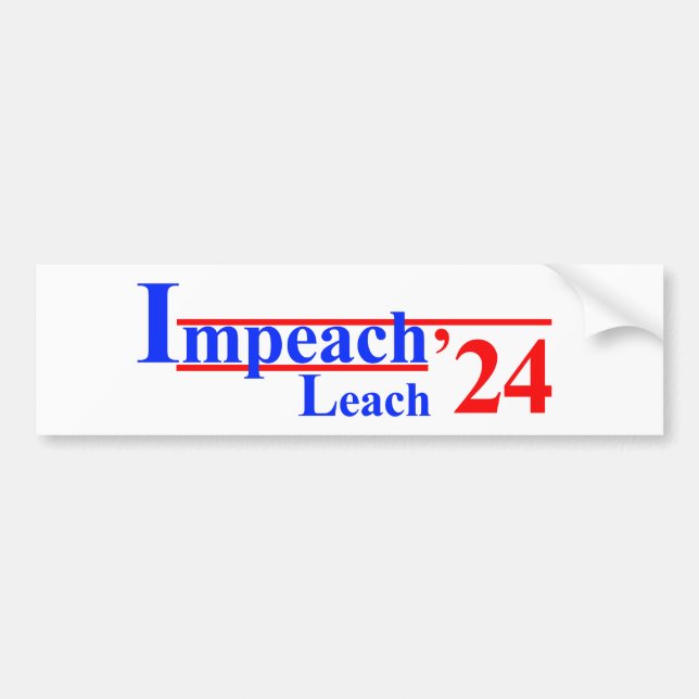 Autocollant De Voiture Sticker à pare-chocs Impeach Leach '24 (Devant)