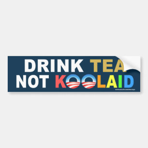 Autocollant De Voiture Sticker anti Obama "Boire du thé pas Koolaid"