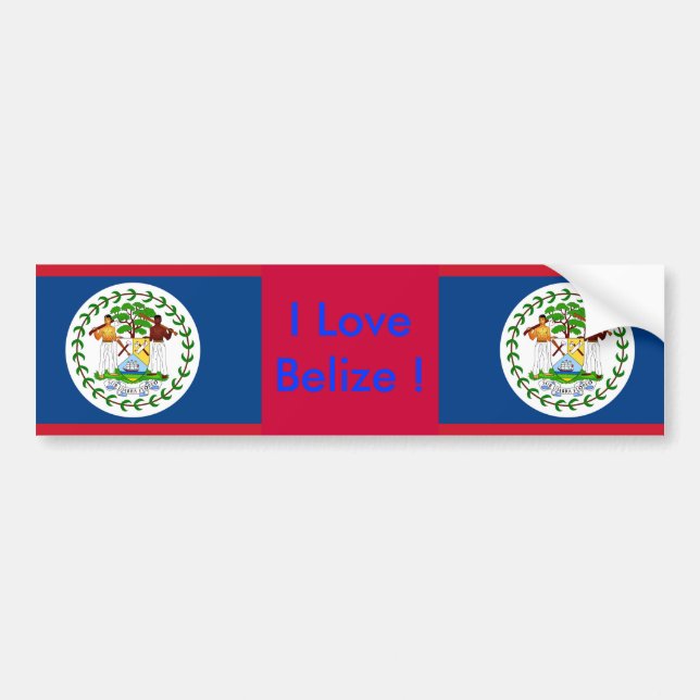 Autocollant De Voiture Sticker avec Drapeau de Belize (Devant)