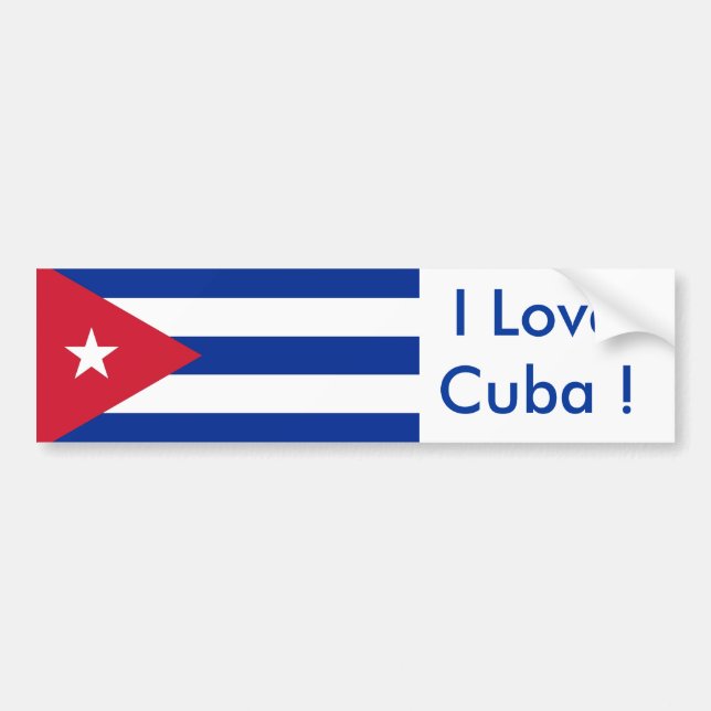Autocollant De Voiture Sticker avec drapeau de Cuba (Devant)