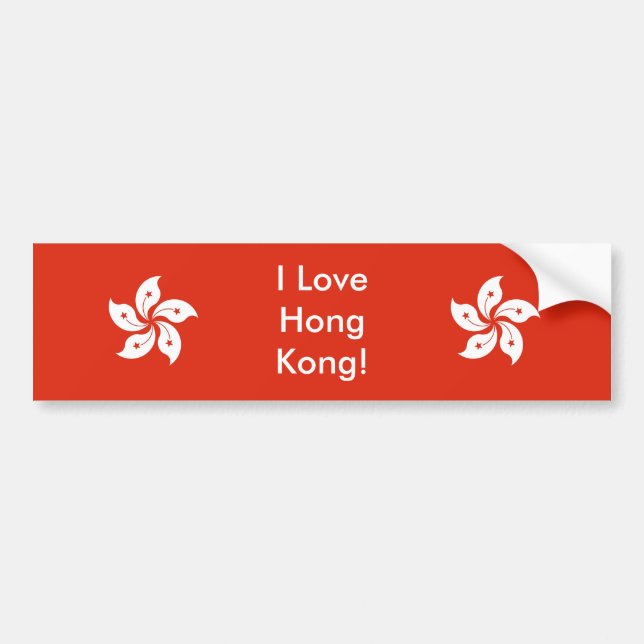 Autocollant De Voiture Sticker avec Drapeau de Hong Kong, Chine (Devant)