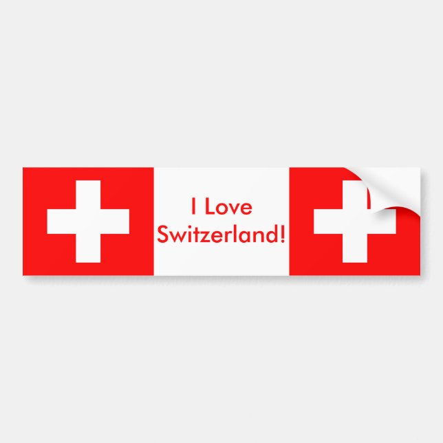 Autocollant De Voiture Sticker avec Drapeau de Suisse (Devant)