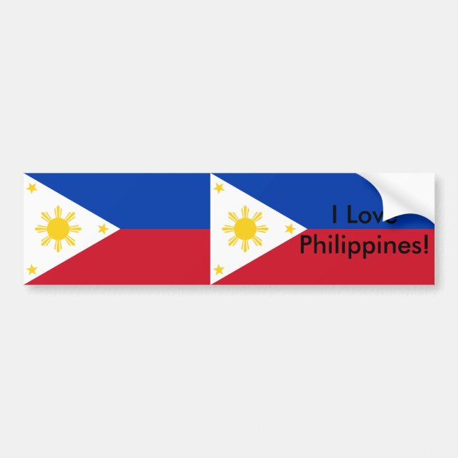 Autocollant De Voiture Sticker avec drapeau des Philippines (Devant)