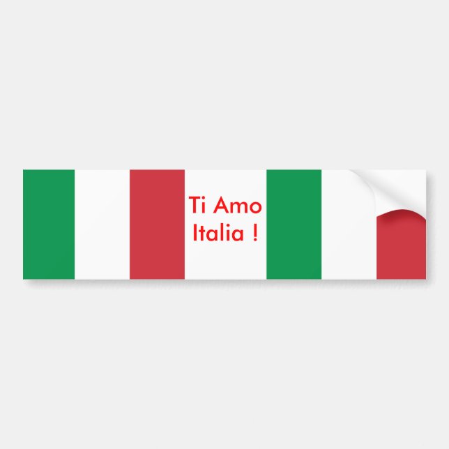 Autocollant De Voiture Sticker avec Drapeau d'Italie (Devant)