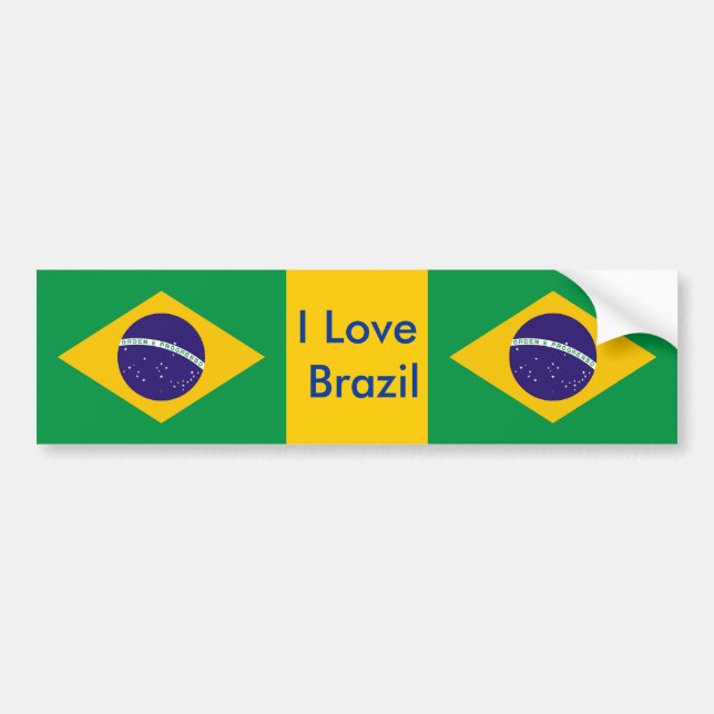 Autocollant De Voiture Sticker avec drapeau du Brésil (Devant)
