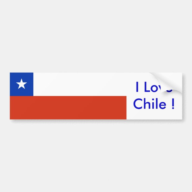 Autocollant De Voiture Sticker avec drapeau du Chili (Devant)
