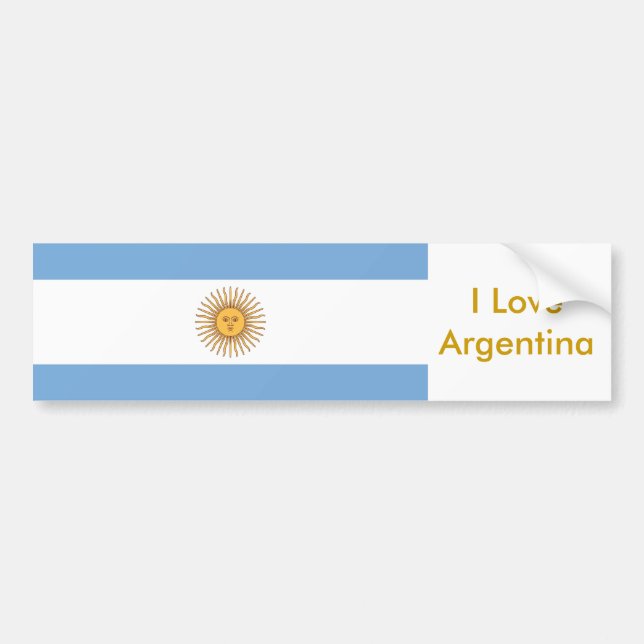 Autocollant De Voiture Sticker avec le drapeau de l'Argentine (Devant)
