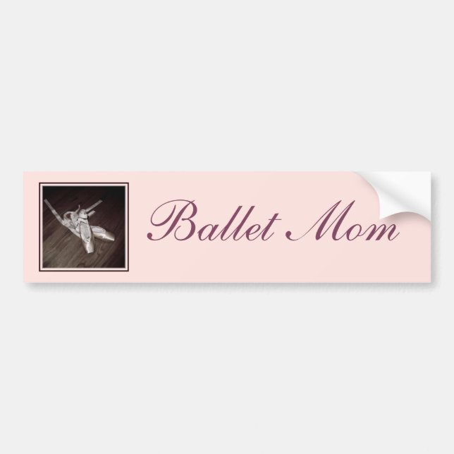 Autocollant De Voiture Sticker 'Ballet Mom' (Devant)