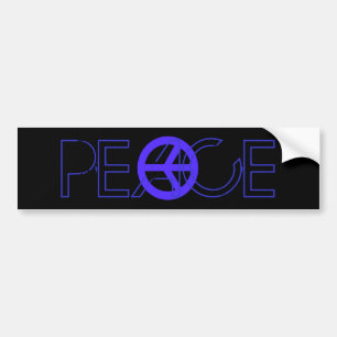 Autocollant De Voiture Sticker Bleu Peace