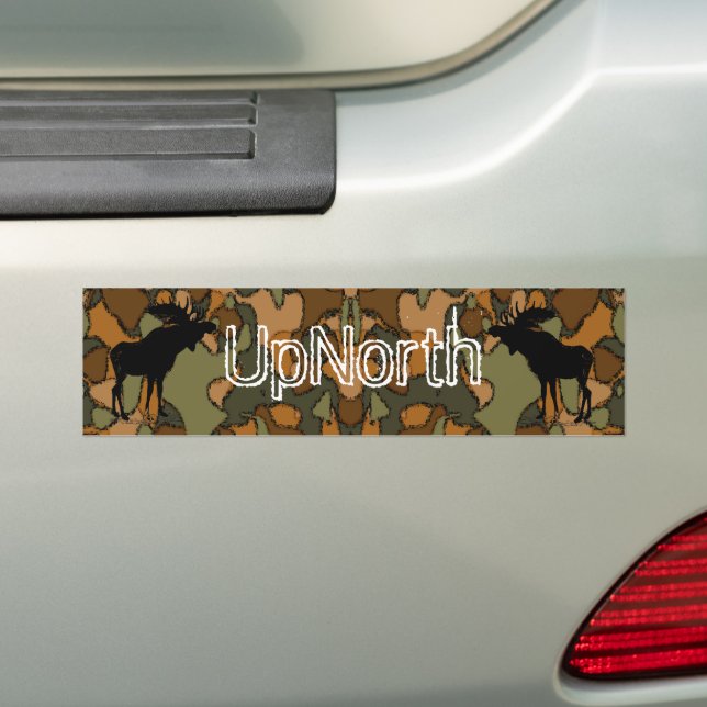 Autocollant De Voiture Sticker Camo-pare-chocs en silhouette de l'orignal (En voiture)