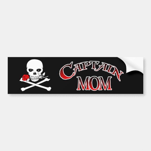 Autocollant De Voiture Sticker Captain Mom Bumper (Devant)