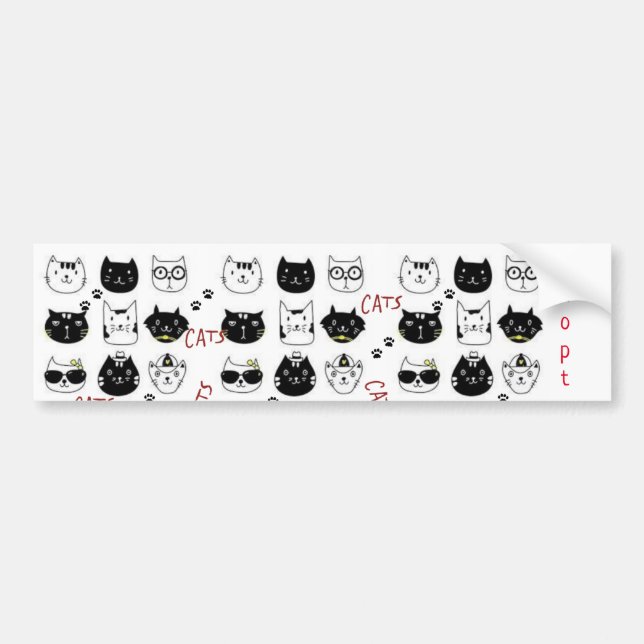 Autocollant De Voiture Sticker Chat Kittens (Devant)