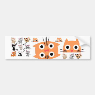 Autocollant De Voiture Sticker Chat Kittens