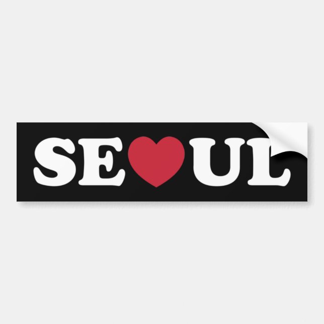 Autocollant De Voiture Sticker Coeur Séoul Love (Devant)