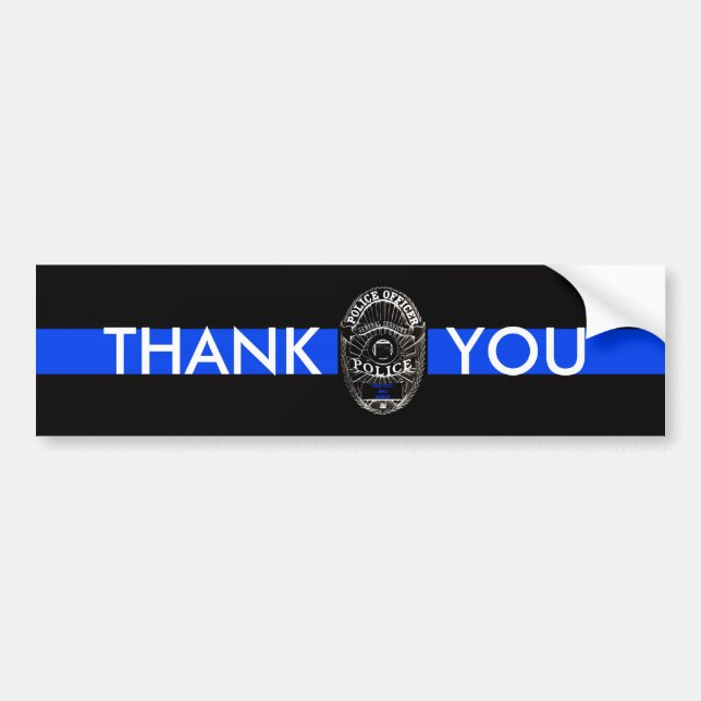 Autocollant De Voiture STICKER DE LA POLICE Merci (Devant)