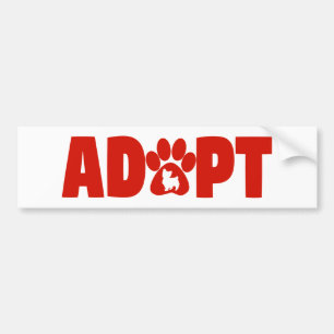 Autocollant De Voiture Sticker de pare-chocs Big Red Adopter