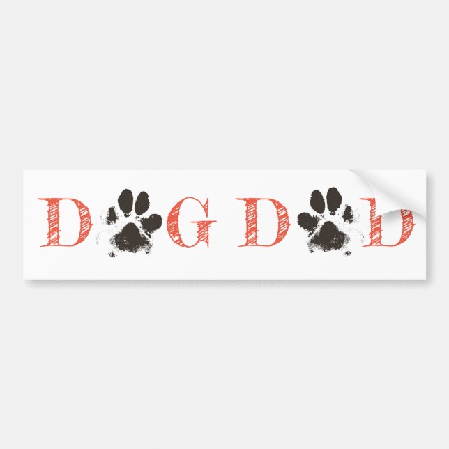 Autocollant De Voiture sticker de pare-chocs "Chien Papa" (Devant)